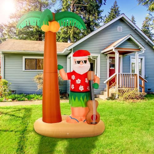Père Noël gonflable résistant de 2,4 m avec lumières LED intégrées pour fête en extérieur - 8