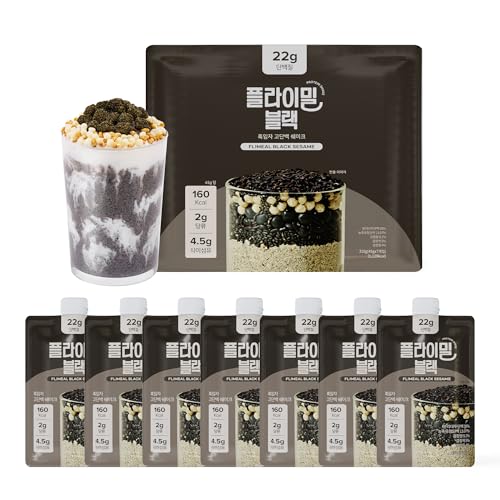 Flimeal Black Sesame Protein Shake, With Crunchy Protein Balls, Protein