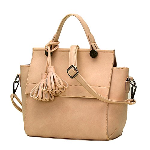 Sac couleur bonbon jaune avec glands décoratifs et porté main simple