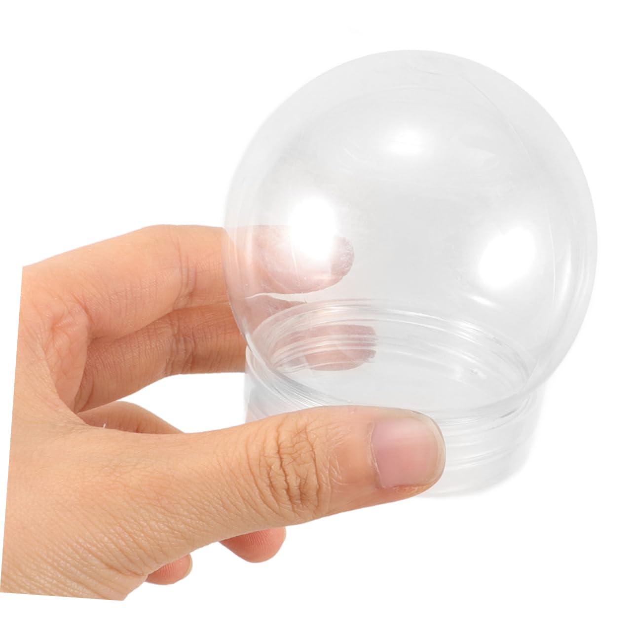 2 Series Bola De Nieve De Bricolaje Navidad Globo Decorativo Foto Bola De Nieve Bola De Nieve para Manualidades Bola De Nieve con Gorra El Plastico Transparente 20 Piezas*2
