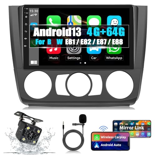 Radio coche para BMW Serie 1 E87 E81 E82 E88 con pantalla táctil de 9" y WiFi 5G potente
