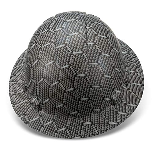 Full Brim Pyramex Hard Hat, Hexagon Carbon fiber Design Safety Helmet 6pt, By Acerpal - Thumbnail 4