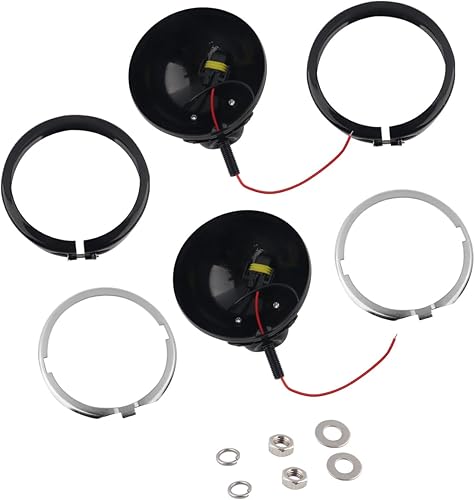 Miniatura 8 de 4.5 pulgadas llevó la cubierta de la luz antiniebla que pasa las lámparas soporte del cubo compatible con Harley Davidson motocicleta Tousing