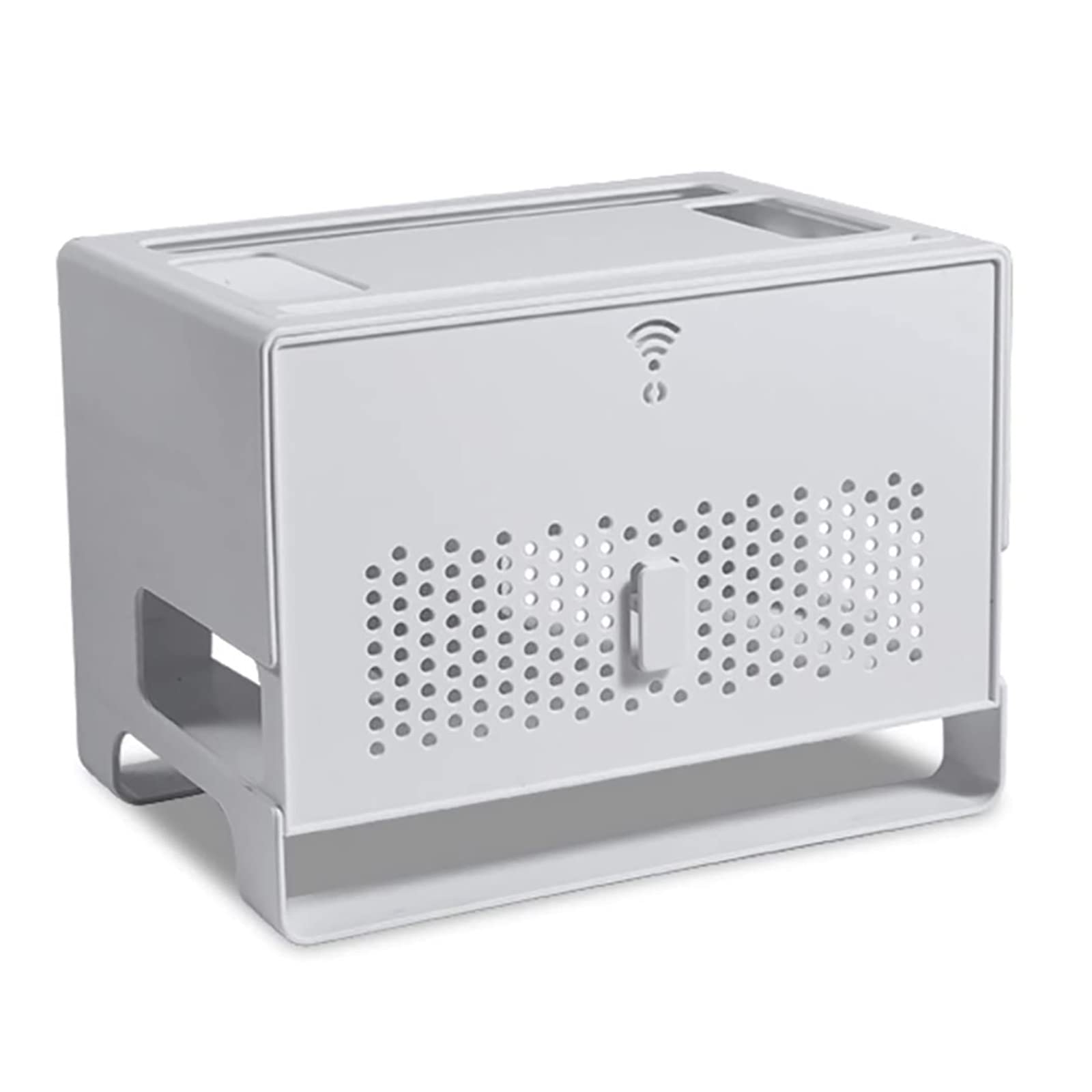 Boîte de rangement de câbles pour routeur WiFi gris boîte cordon maison bureau