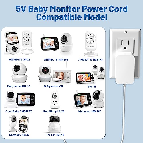 Cargador para monitor de bebé compatible con GoodBaby UU24 y SM35PTZ 2