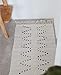KIMODE Boho Bathroom Rug, 2' x 3', Cream, White, Cotton, High Pile, Hand-woven, Geometric Pattern, Washable, Stain Resistant, Bath Mat