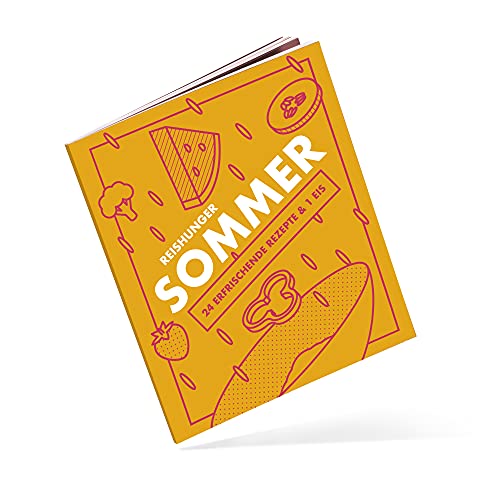 REISHUNGER Livre de cuisine d'été, 24 recettes rafraîchissantes et 1 crème glacée, végétalien, végétarien, avec poisson et viande
