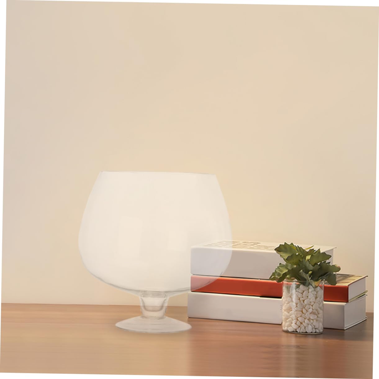 TOPBATHY Acquario in Vetro Trasparente Da Tavolo Per Pesci Rossi Vaso Acquario Piccolo Per Pesci Betta Terrario Per Piante Acquatiche Design Decorativo Elegante