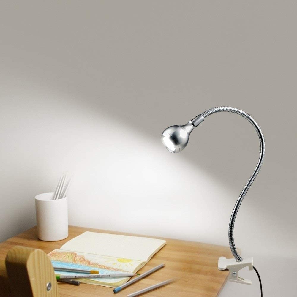 Lampada Da Tavolo Per Ufficio Supporto Per Clip Lampada Da Scrivania A LED Flessibile Con Alimentazione USB Lampada Da Comodino Lampada Da Libro Per Camera Da Letto Soggiorno Decorazione Lampada Da Sc