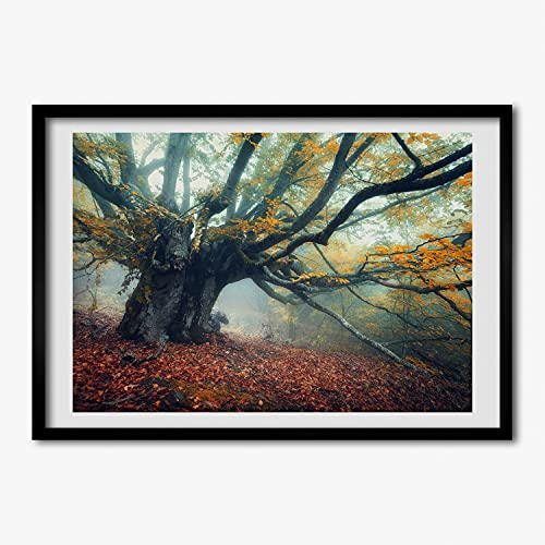 Cadre photo MDF 70x50 cm Tulup avec tableau peinture de vieux arbre