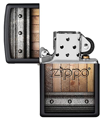 Zippo Encendedor Negro Mate con Logo y Caja de Regalo 3