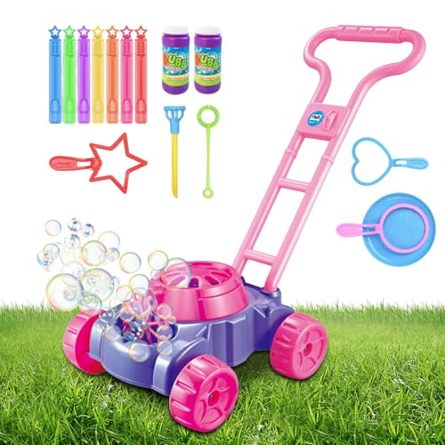 Cortacésped Máquina De Burbujas- 850g Juguetes De Verano De Jardinería Al Aire Libre, Juegos De Patio, Burbujas Soplan Juguetes De Empuje Para Niños | Experiencia De Burbujas Adaptable Para Niños En E