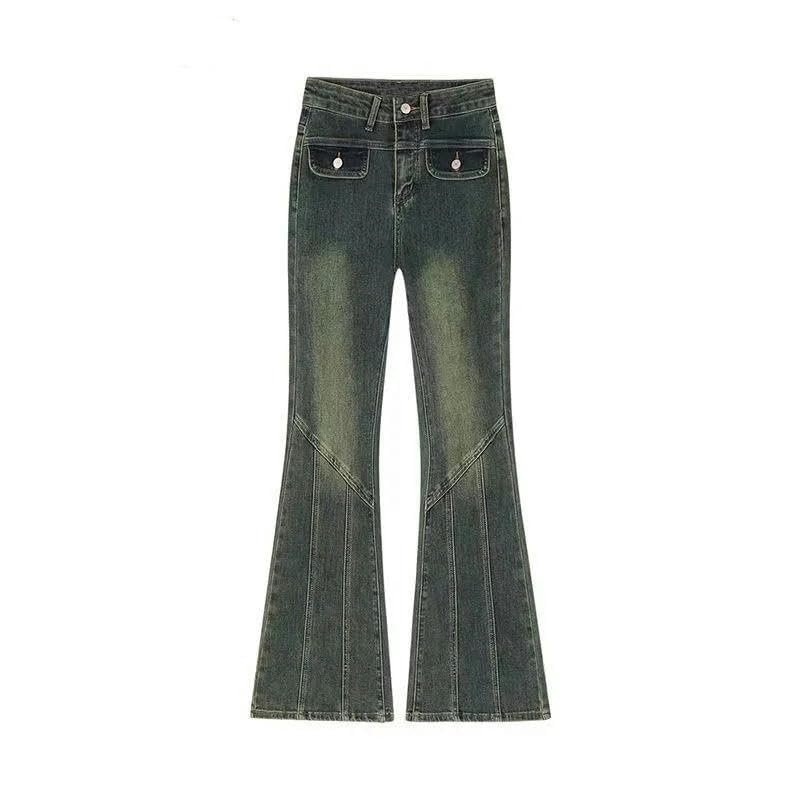 Autunno Inverno Denim Pantaloni Set Coreano Elegante Maglia Maglione+Camicia Inferiore+Micro Flare Jeans 3 Pezzi Vestito