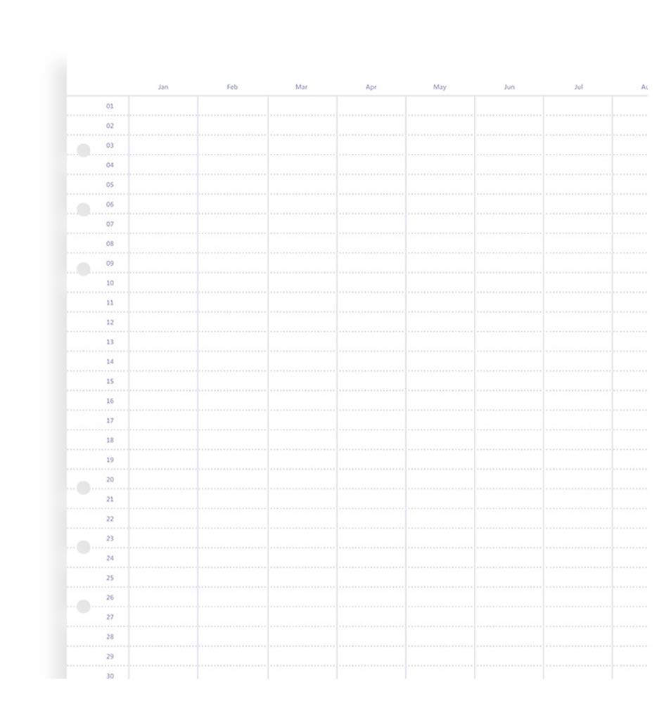 Filofax Clipbook A5 niedatowany planer roczny