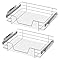 XEMQENER Heavy Duty Kitchen Pull Out Wire Baskets Base Storage Unit, Slide Out Kitchen Utensil Holder Rack Larder Drawers Origanize With Buffer (for 300mm Width, 2 Pcs
