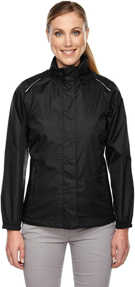 Ash City Core 365 Ladies Climate Variegated Ripstop Jacket, Large, Black 703