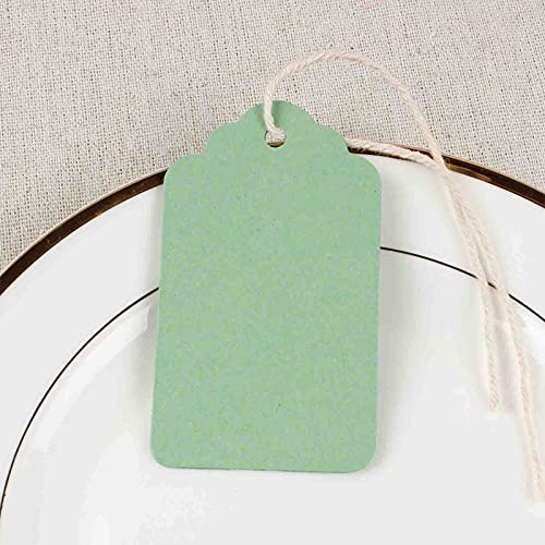 100Pcs Blank Gift Tags, Paper Tags For Wedding, Blank Craft Marking Hang Tags With Free 100 Root String (Mix 5 Color) #TOP1