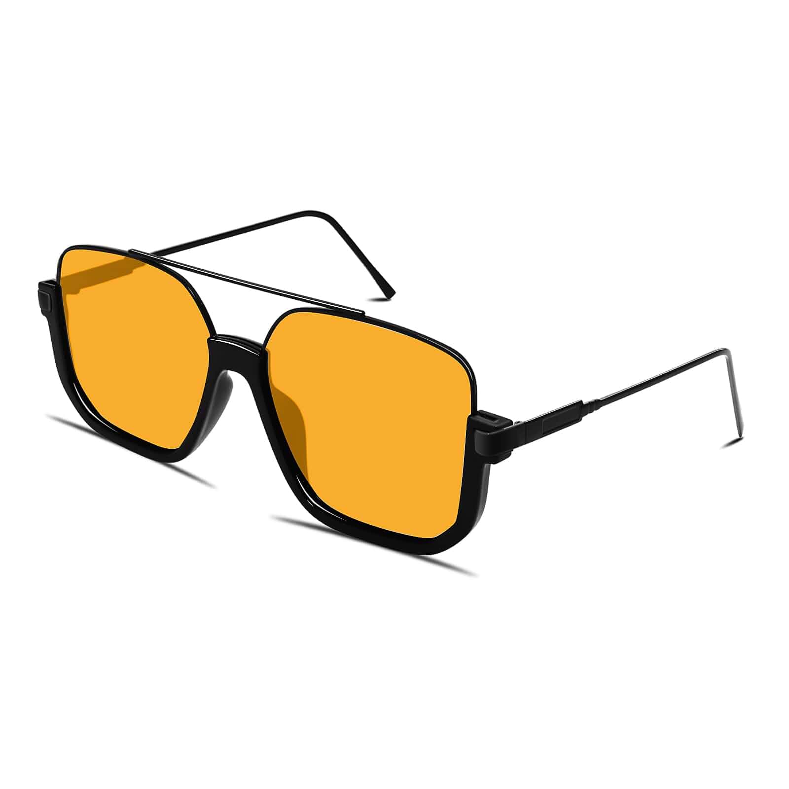 GUVIVI Square Oversized Aviator Sunglasses for Women Men 70s Semi-Frame 2026 Retro Pilot Double Bridge Sun Glasses UV protection Trendy Shades Sun Glasses Vacation Travel Beach Outfits Must Haves