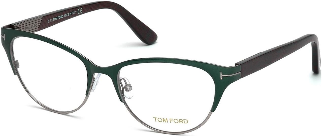 Tom Ford Cateye Eyeglasses TF5318 089 Size: 53mm Satin Turquoise/Emerald Green FT5318