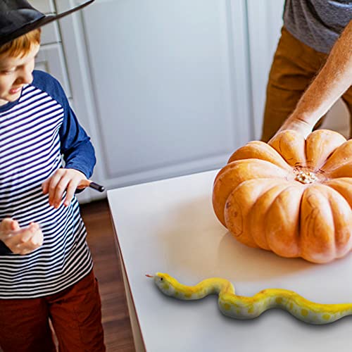 Gefälschte Schlangen Spielzeug Weiche Gummischlangenfigur Gartenschlange Vögel erschrecken Eichhörnchen Python Schlange Spielzeugfiguren Stressabbau Spielzeug Halloween Streich Requisiten (Python)