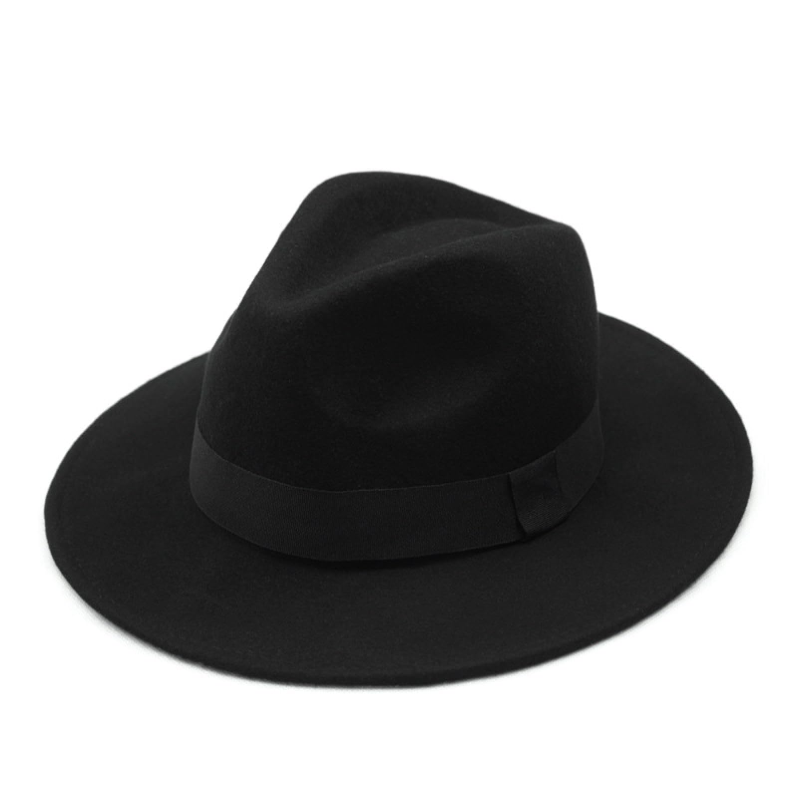 EVANEM Gorro Explorador Sombreros Fedoras Sombrero De Invierno Hombres Panamá Jazz Gorras Vaquero Boda Iglesia Otoño Cálido para Mujeres,B-Negro,56-58cm