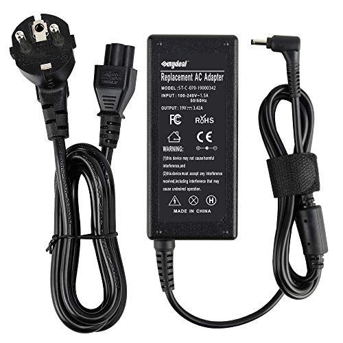 SUNYDEAL 19V 65W 45W Chargeur pour Acer -3.0*1.1mm- Acer Swift 3 1 5 Spin 1 3 5 Aspire S5 S7 A514 P3 R3 Chromebook 11 13 14 15 CB3 CB3-111 PA-1450-26 Adaptateur d'alimentation pour Ordinateur Portable