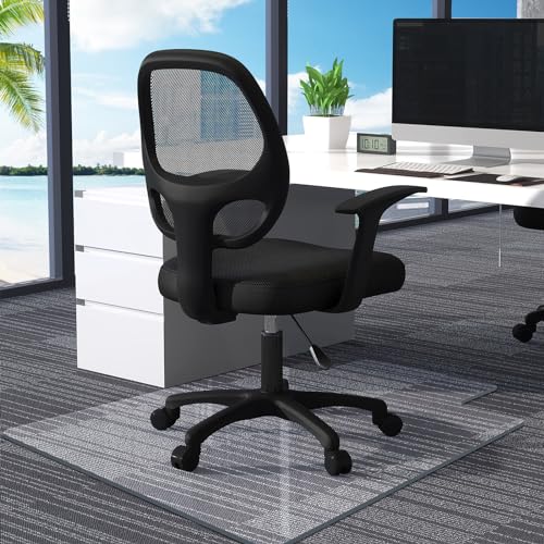 Kaisle CM-03 Office Chair Mat For Carpet Heavy Duty Hard Clear Chair Mats Under Desk Protector Floor Mat 48 Inch X 36 Inch Plastic Rolling Computer Mats thumb #1