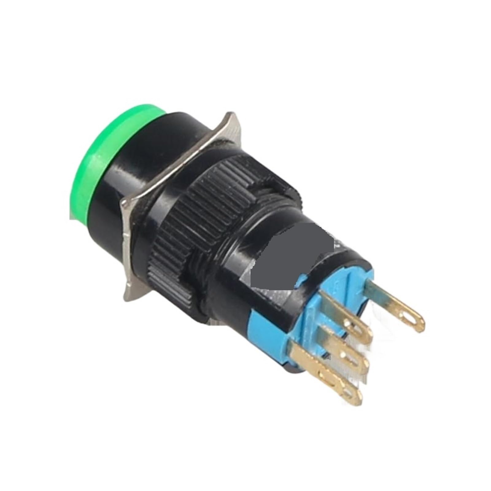 Témoin Lumineux 10 pièces LA16-Y-11DZ Rouge Vert Jaune Petit Interrupteur à Bouton-Poussoir de Verrouillage avec lumière LA16 Interrupteur d'alimentation 16 mm(Yellow)