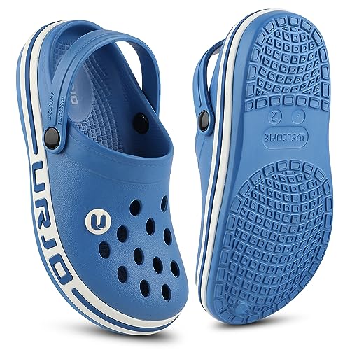 Image of URJO Streak Kid's Clogs /Sandals with Adjustable Back Strap Ultra Soft & Flexibility Anti Skid Comfortable Waterproof Daily Mules Clogs /Sandals Boy's & Girl's