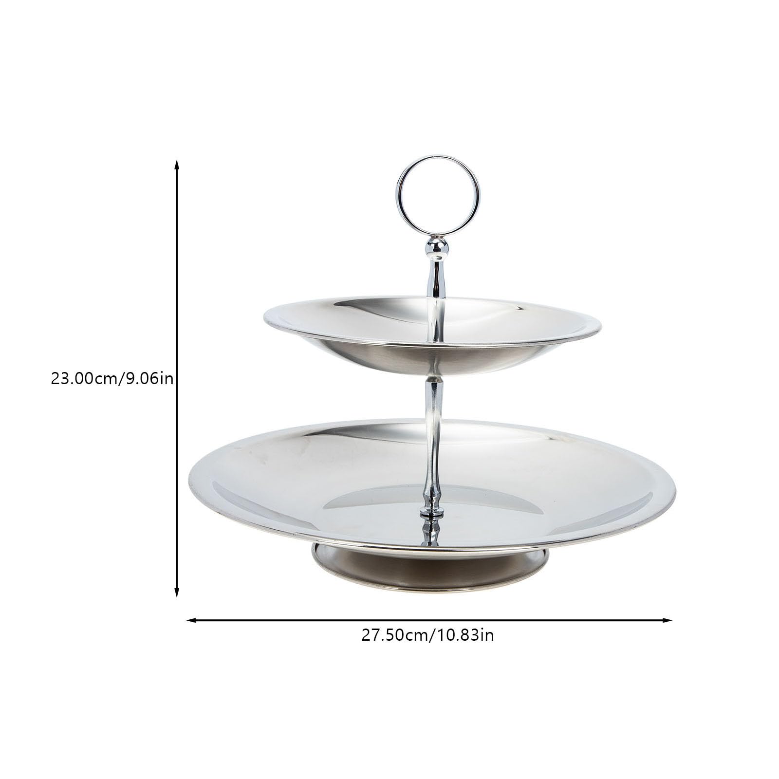 GALPADA Bandeja para Servir Frutas de Acero Inoxidable de 3 Niveles, Desmontable y Escalonada, Adecuado para Postres en Casa u Oficina