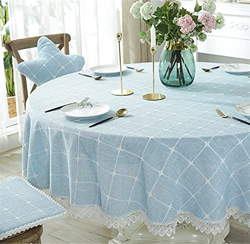 GIBZ Toalhas de mesa para mesas redondas de algodão e linho para outono, toalha de mesa de Ação de G