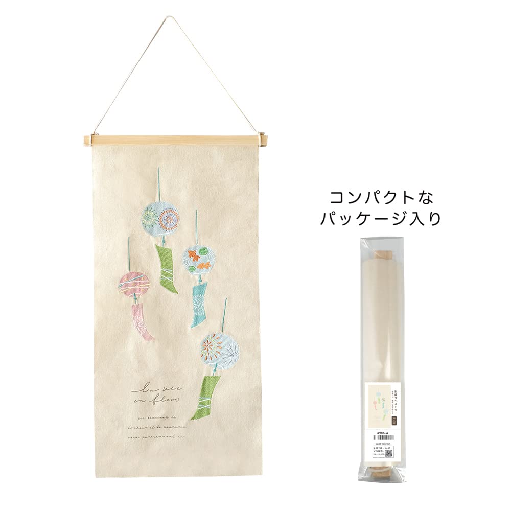 刺繍タペストリー Amazon.co.jp: グリーンハウス 刺繍タペストリー L 風鈴 4987-A