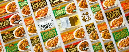 Image of S&B Golden Curry Japanese Curry Roux Mix • Golden Aroma • Crafted from a blend of 35 Spices & Herbs • Mild Hot & Medium Spicy Level 3 • Vegan, 6.98 oz ℮ 198 g
