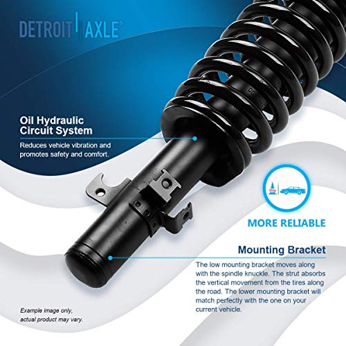 Image of Detroit Axle - 2 Front Struts for 1994 1995 1996 1997 Honda Accord, Struts w /Coil Spring Assembly Quick Install Ready Strut Shock Replacement Suspension