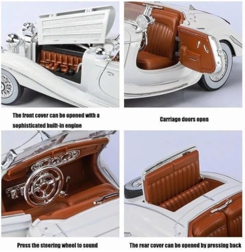 Image of Sky Tech Mercedes Benz 1936 500K Special Roadster SUV Car 1:32 Scale Model Car Exclusive Alloy Metal Pull Back Die-cast Diecast Metal Pullback Toy Openable Doors & Light Music【Colors as Per Stock 】