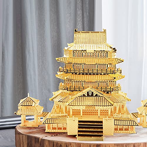 Piececool 3D Metal Puzzle for Adults, Tengwang Pavilion Metal Model Kit, Chinese Famous Architecture Building Kit DIY Craft Brain Teaser 3D Puzzles STEM Gifts for Family- 106 Pcs - Image 6