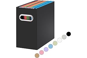 Oterri Fabric File Bin, Small Storage Box, Collapsible File Organizer, Hanging File...