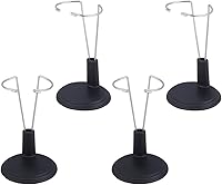 Vista 10 de TOYANDONA 4pcs Adjustable Doll Stands for 4 - 6.8 Inches: White Plastic Doll Holders Action Figure Stands for Mini Bears Collectible Photography