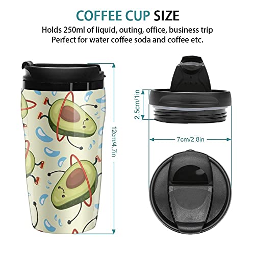 Taza de café de plástico con tapa aislada de doble pared con diseño de aros Hula - Imagen 3