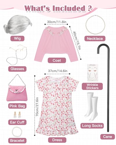 Disfraz Abuela para Niñas con Accesorios miniatura 7