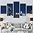 SIGNWIN 5 Panel Canvas Wall Art City Illuminations for Home Decorations Ready to Hang - 60"x32"