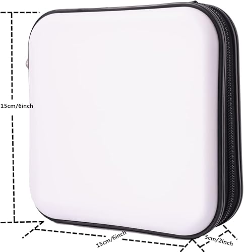 Miniatura 50 de Billetera para CD y DVD, capacidad de 32 unidades, soporte para funda de DVD y CD para automóvil, disco de almacenamiento portátil de DVD/VCD, funda