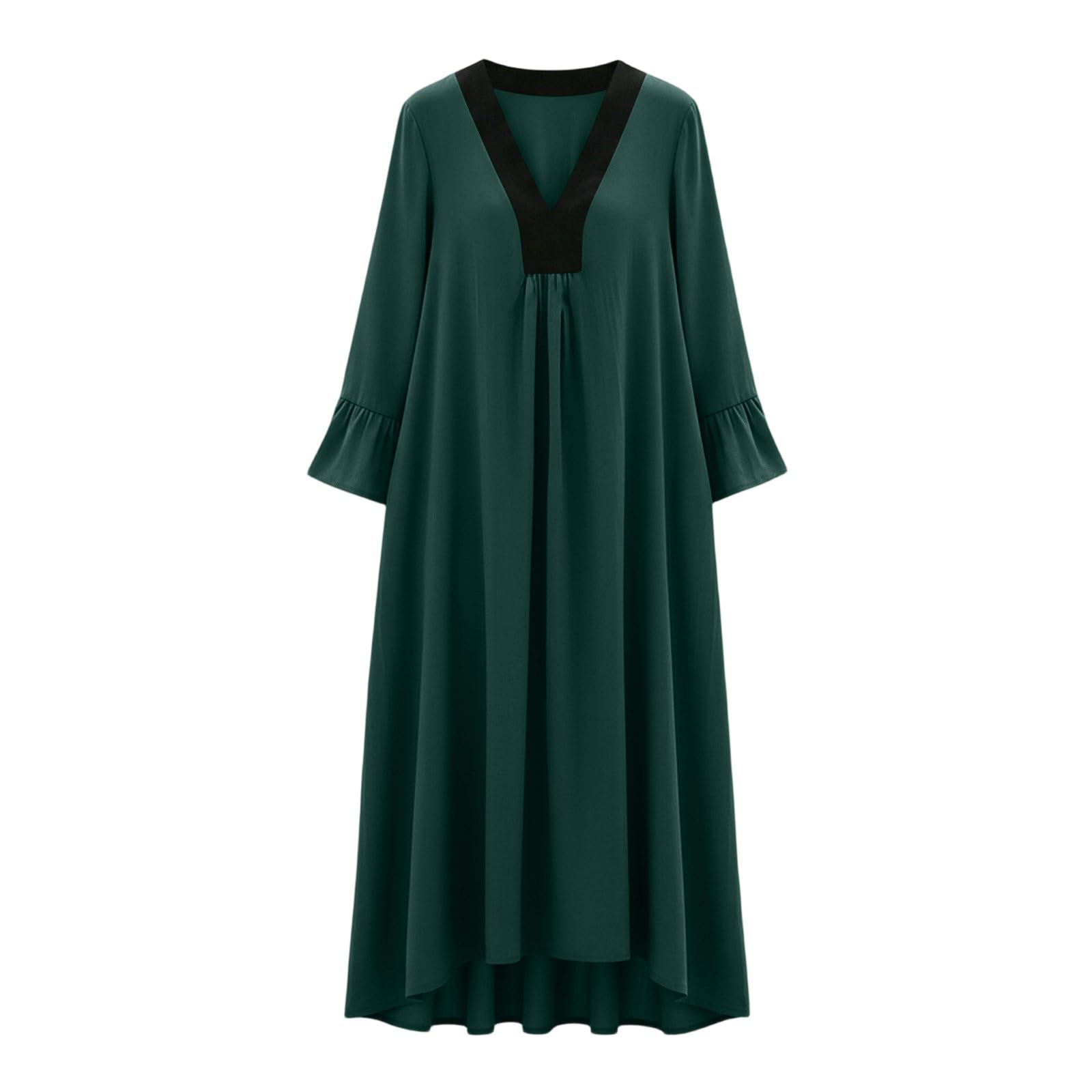 2026 trapèze élégante décontractée Manches Longues col Tendance Jupe idéale Quotidien Femme Casual Dress