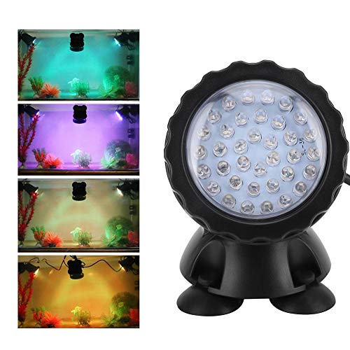 Underwater Light, Colorful LED Underwater Light Waterproof Aquarium Light Spotlight Lamp Backlight AC100-240V(UK PLUG)