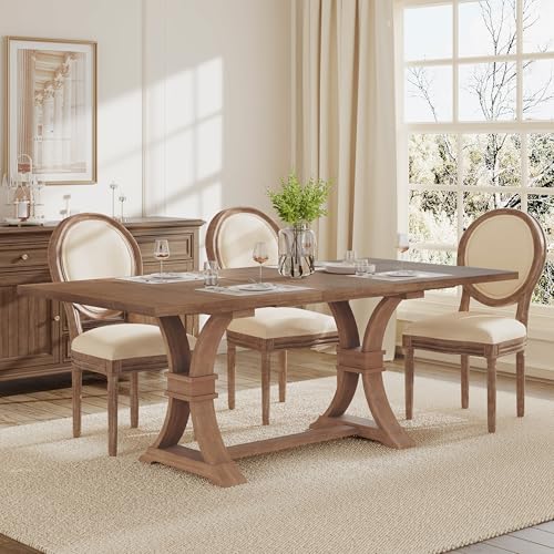 Image of Christopher Knight Home Ethan Extendable Dining Room Table for 6, Wooden Rectangular Expandable Kitchen Table, Vintage Dining Table for Dining Room Kitchen, Walnut