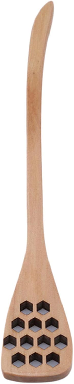 METREE Wooden Honey Spoons Scoop Syrup Spoons Mixing Spoons for Honey Jam Jar (Straight, As Description) : Home & Kitchen