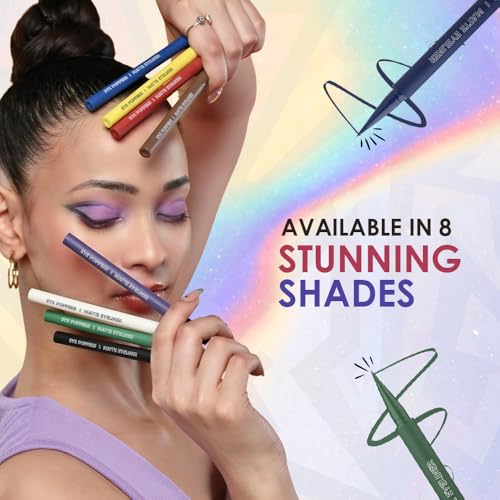 Image of Glam21 Eye Poppers Matte Eyeliner |Smudge Proof and Waterproof Formula | Pen Style Design | Bold & vibrant Shades | High Pigment up to 12 hours | 0.5gm Each Pack oF 2 (Cloud Nine & Moon Magic)