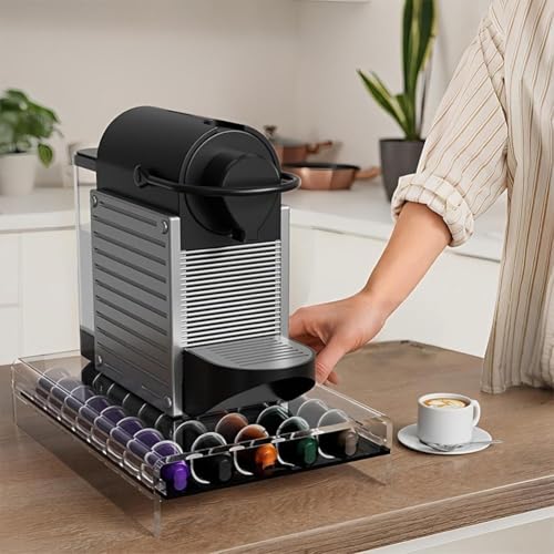 Support acrylique capsules café avec 40 compartiments pour dosette