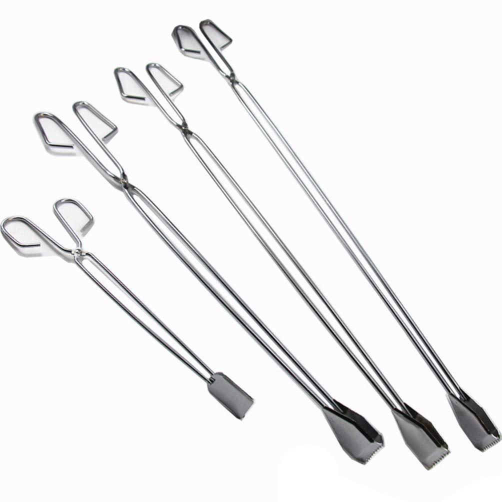 Cabilock Strumento di Raccolta della Spazzatura in Acciaio Inossidabile Pinza per Rifiuti Lunga Pinza a Forma di Forbice Accessori per Barbecue Gadget Esterno (60 Cm)