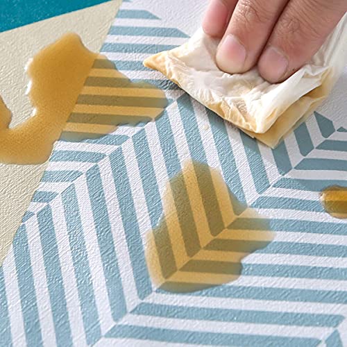 Nappe motif triangle bleu et blanc imperméable haut de gamme